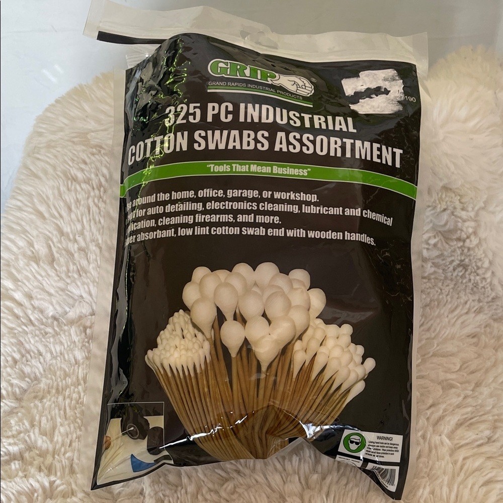 Grip 325 PC Industrial Cotton Swabs Assortment